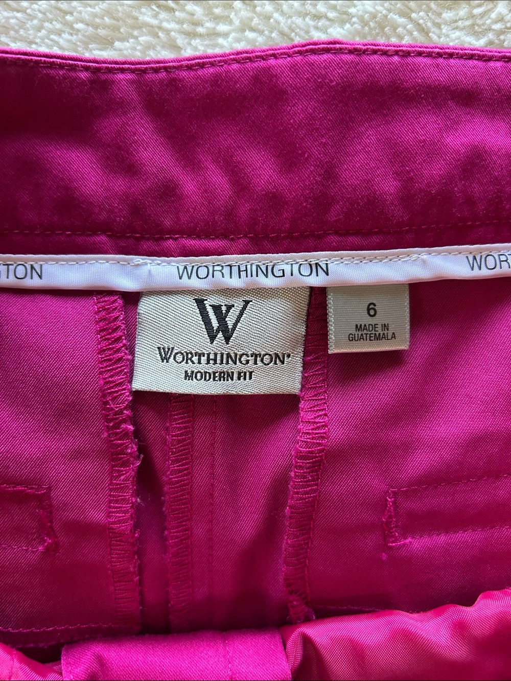 WORTHINGTON Bright Fuchsia High-Waist Tailored Shorts - Picture 2 of 5